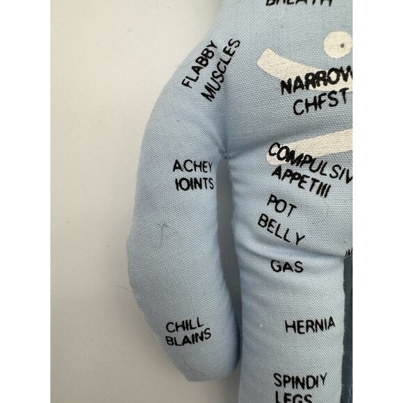 Male Voodoo Doll Blue Cloth Curse Enemies Help Friends Man Pins Novelty Hex - Picture 9 of 12